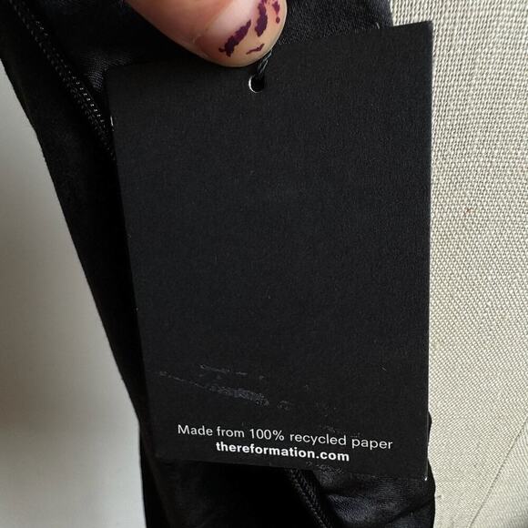 REFORMATION Vintage Rework Cotton Velvet Mini lbd Dress - Picture 8 of 9